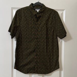 Abound Olive Green Shirt with Orange Checks